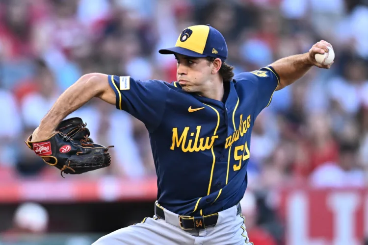 Brewers beat Angels 3-1 to move past Dodgers for MLB lead